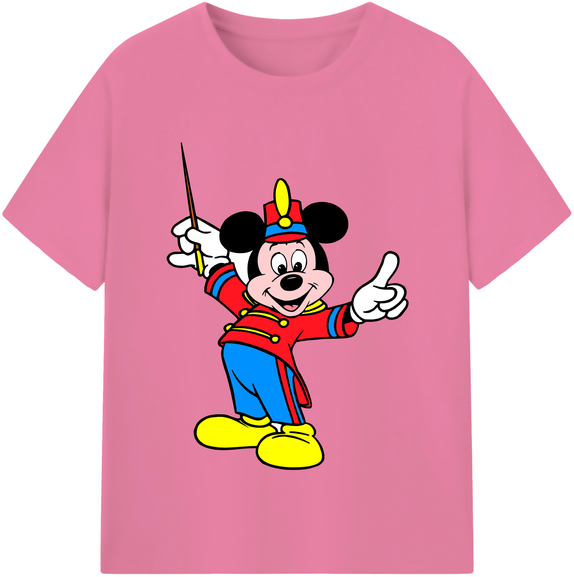 （画像用） ミッキーマウス Mickey Mouse 綿100％半袖Tシャツ（フロントプリント）